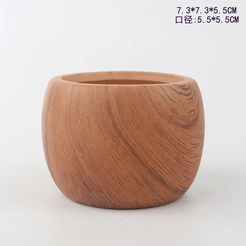 Ceramic Water Transfer Succulent Flower Pots Creative Nordic Gardening Art Vase Home Office Decorations Gardening Supplies