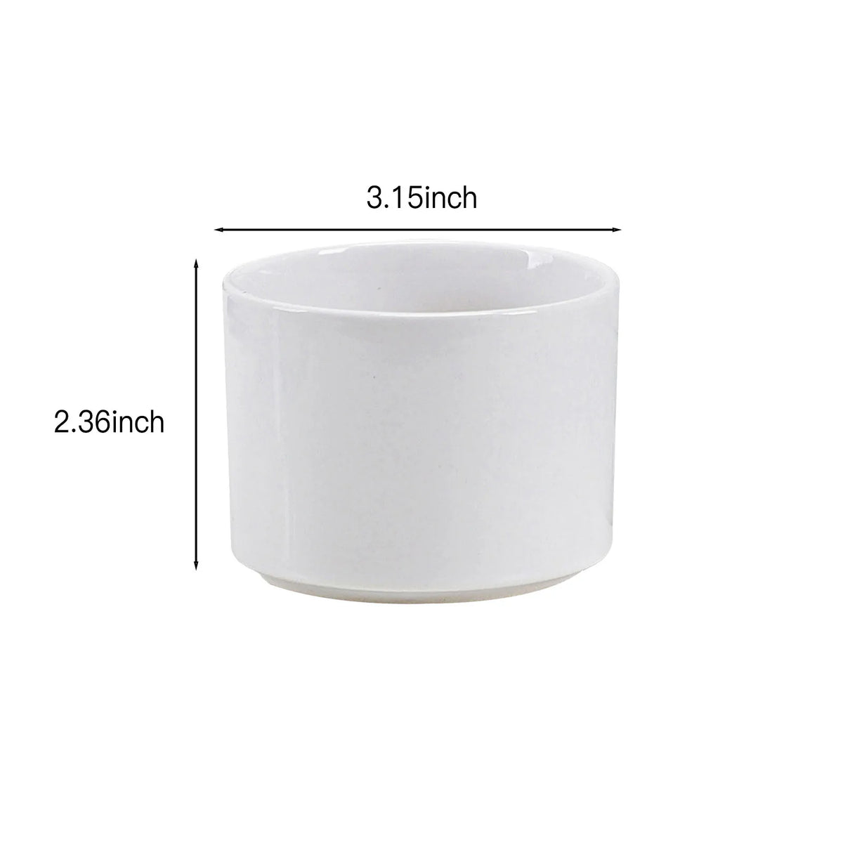 8x6cm Mini Flowerpot Simple White Ceramic Round Bottom Flowerpot For Succulent Plant Cactus Cute Gardening Planting Supplies