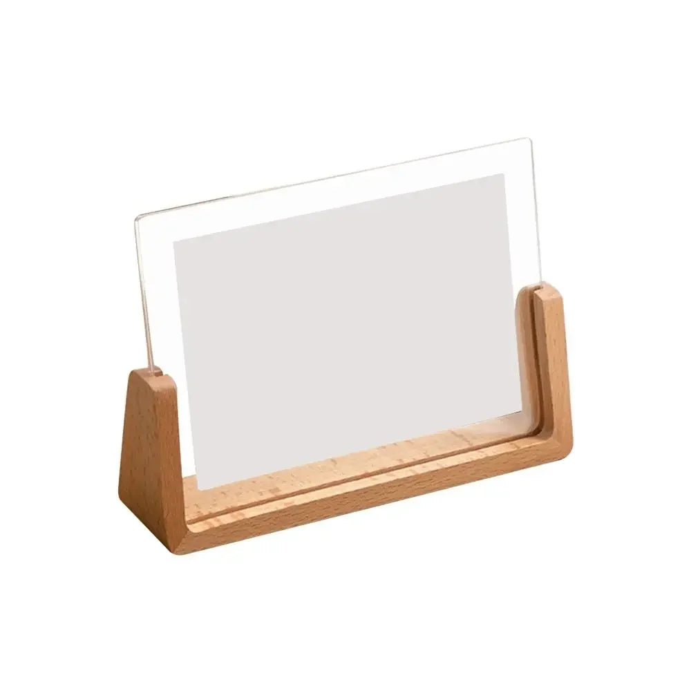 Acrylic U Shape Wood Photo Frame – 10.2 x 15.2cm, Oak Landscape