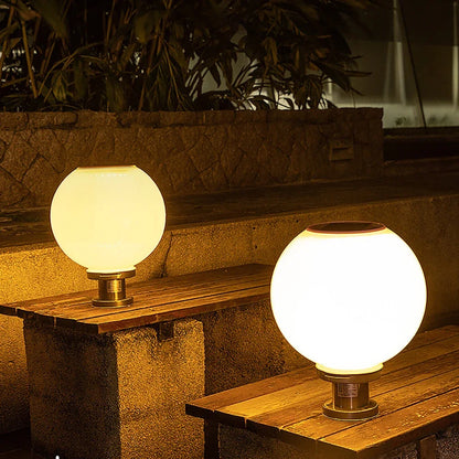 Solar Globe Pillar Light