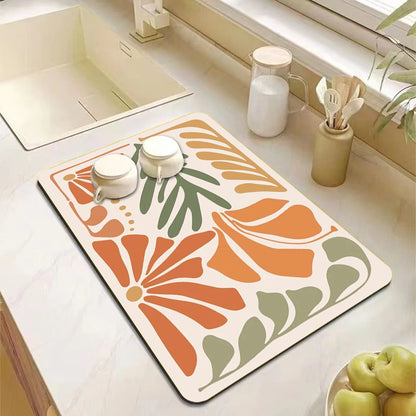 Printed Dish Drying Mat