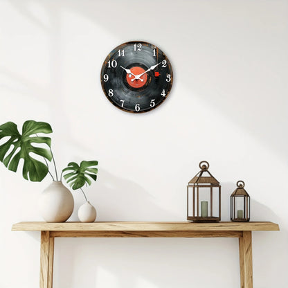 Vinyl Record Wooden Wall Clock – wall clock photo 3