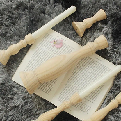 Classic Wood Candlestick