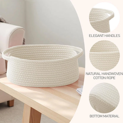 Small Woven Rope Storage Basket – storage basket photo 5