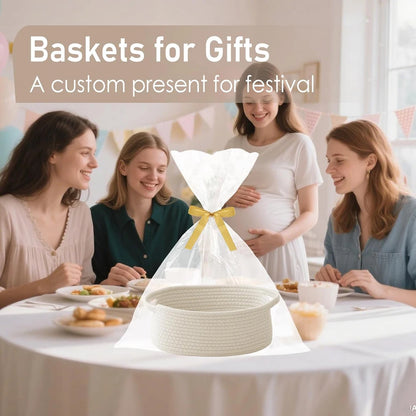 Small Woven Rope Storage Basket – storage basket photo 4