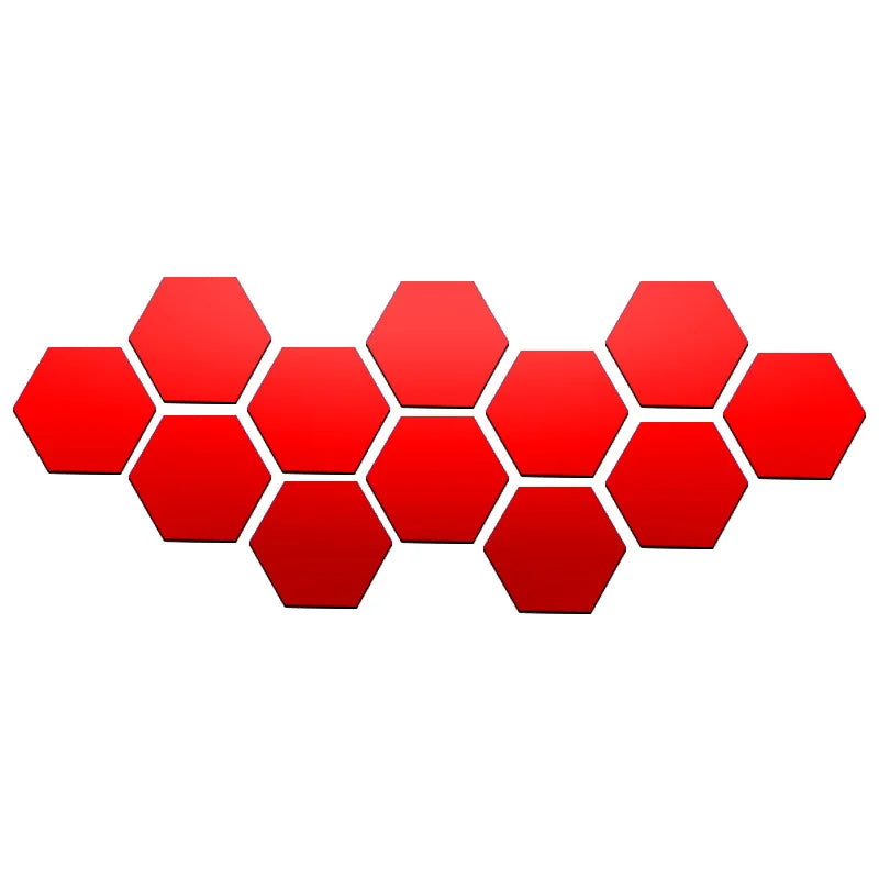 3D Mirror Wall Stickers Nordic Style Acrylic Hexagon Mirror Sticker Decal Removable Mural for DIY Home Living Room Wall Decors