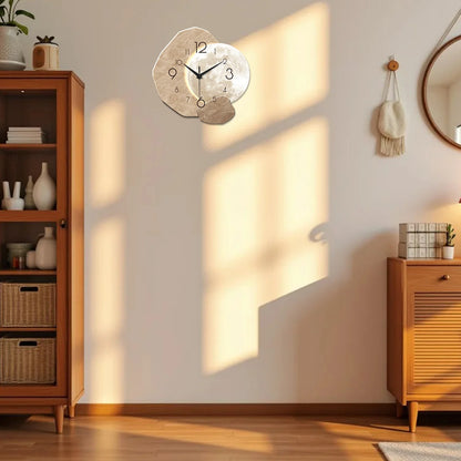 Moon Phase Wooden Wall Clock – wall clock photo 3
