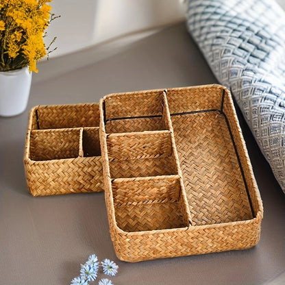 Seagrass Woven Desktop Basket – storage basket photo 3
