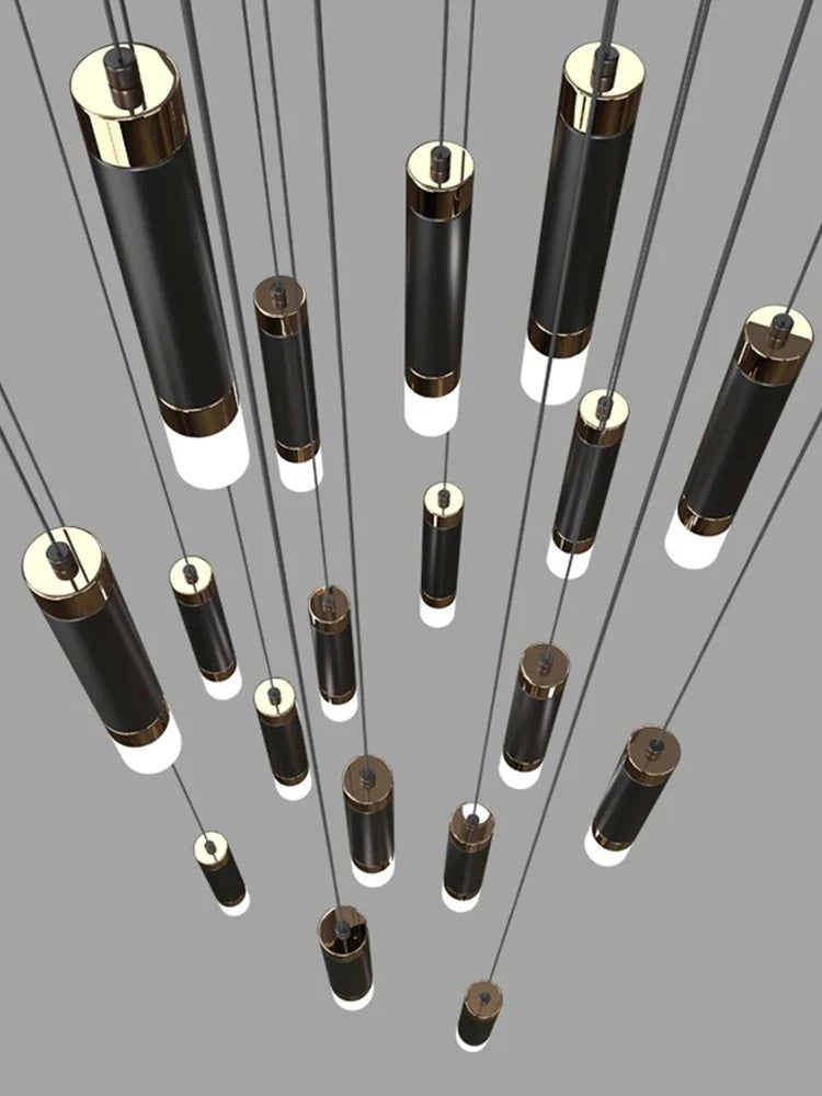 Interior Lighting Nordic Chandelier Home Decoration Living Room Pendant Modern Lustre Hall Lighting LED Staircase Long Pendant