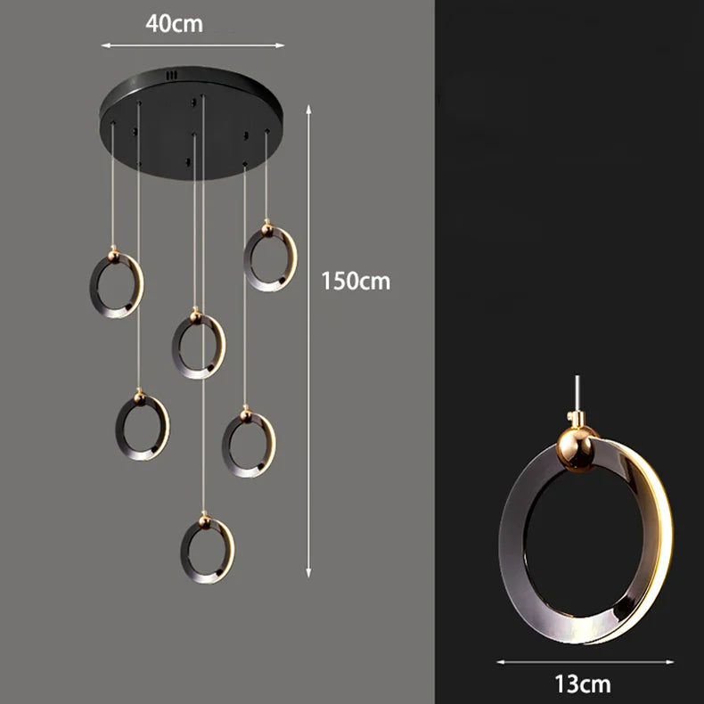 Nordic Multi-Head Stair Chandelier