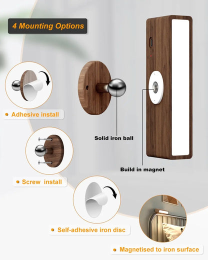Magnetic Walnut Reading Lamp – wall light photo 9