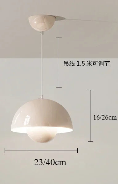Nordic Led Color Chandelier Macaron Danish Mushroom Hanging Lights Restaurant Kitchen Pendant Lamp Home Luminaire LED Lighting