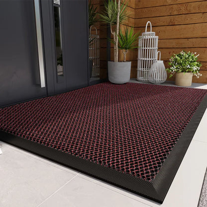 Heavy Duty PVC Dirt Trapper Doormat in Red
