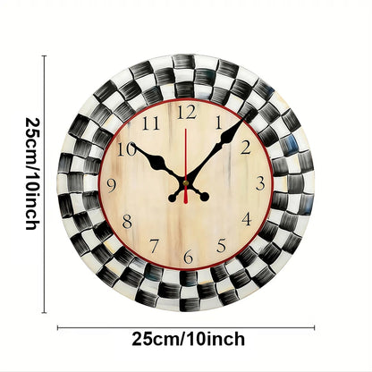 Black & White Grid Wall Clock – wall clock photo 3