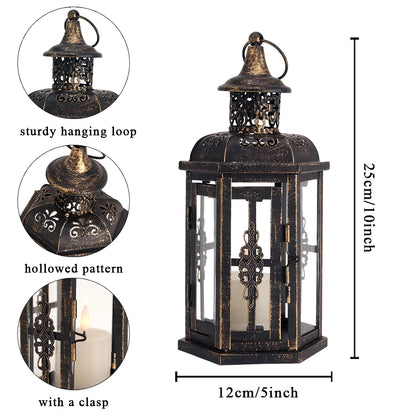 Vintage Iron Hanging Candle Lantern – candle holder photo 6