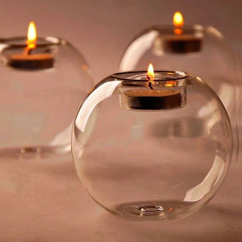 Round Glass Tealight Holder