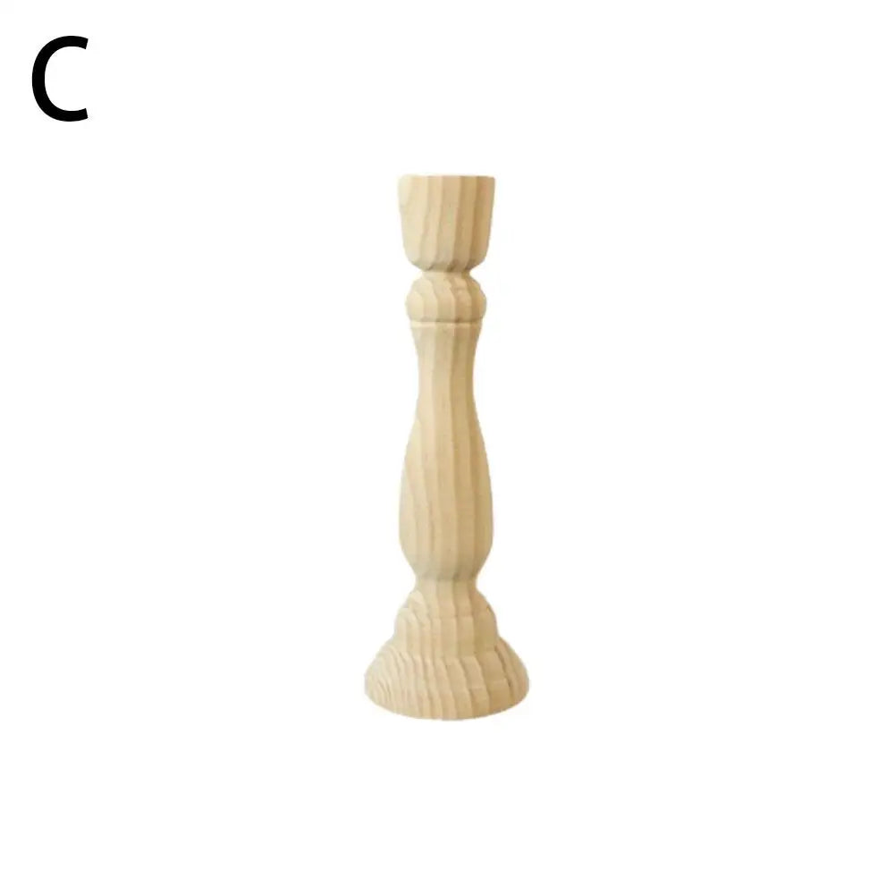 Classic Wood Candlestick