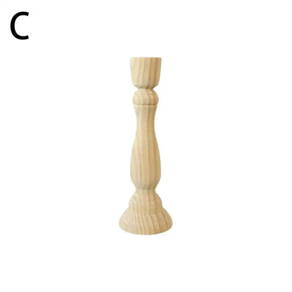 Classic Wood Candlestick