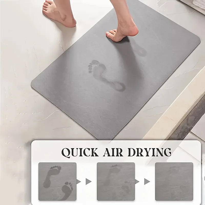 Household diatomaceous earth bathroom mat shower room entrance absorbent foot mat toilet non-slip mat entrance mat
