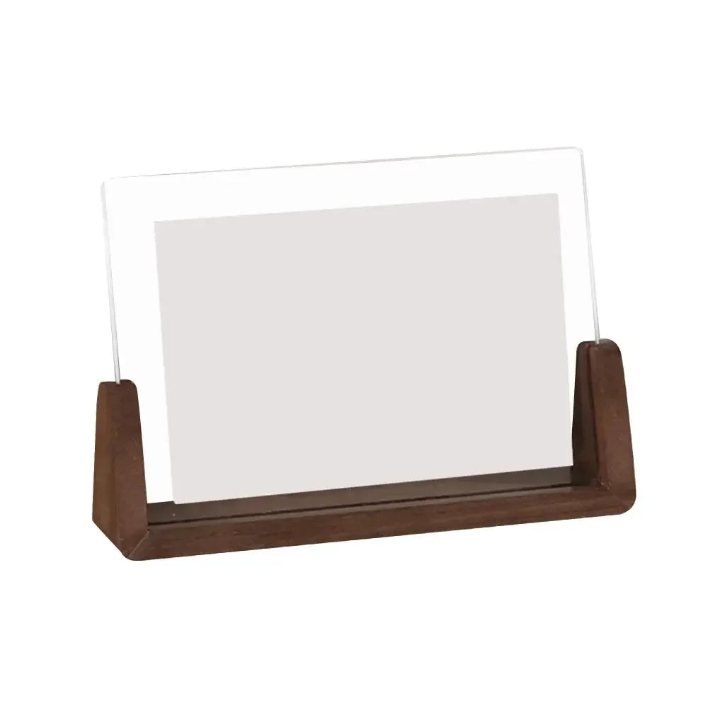 Acrylic U Shape Wood Photo Frame – 12.7 x 17.8cm, Walnut Landscape