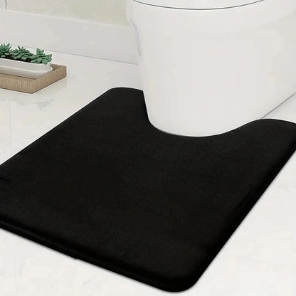 U-Shape Contour Bath Mat – Black, 50 x 60cm