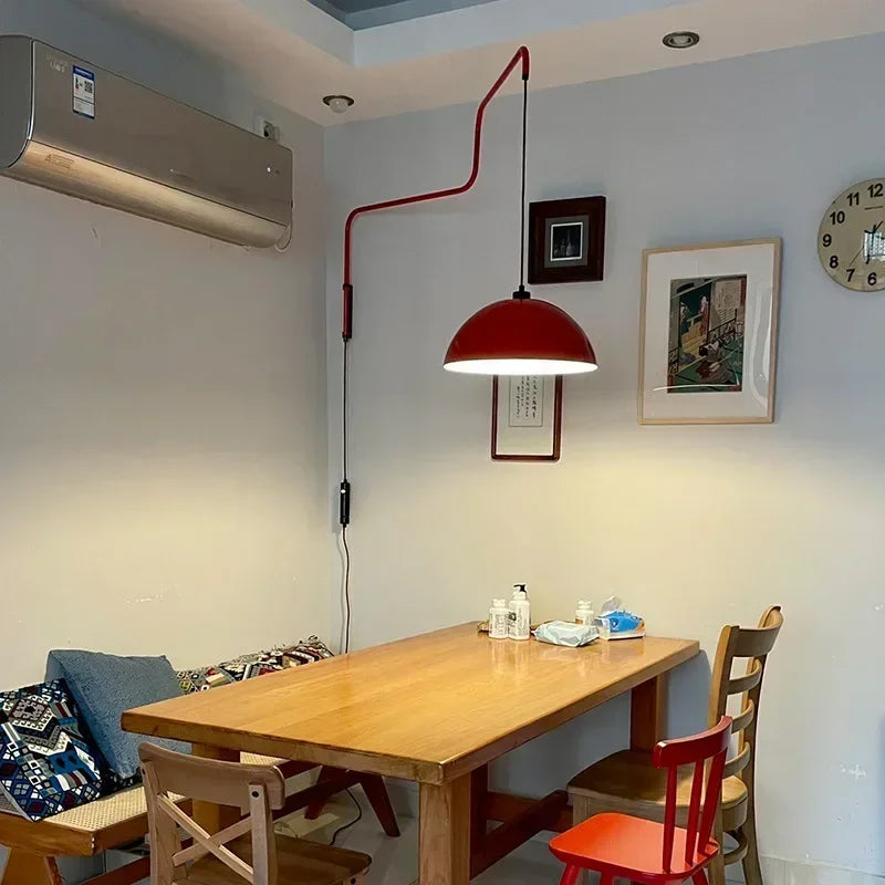 Rotatable Wall Lamp Nordic Led Long Arm Wall Lamp with Plug for Dining Room Bedroom Parlor Restaurant Decor Designer Wall Light