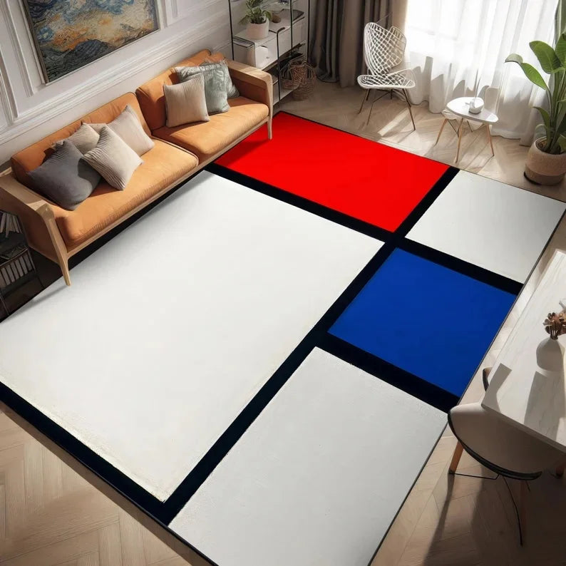 Mondrian Bauhaus Geometric Rug