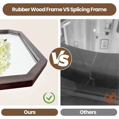 Walnut Irregular & Octagon Wall Mirror – wall mirror photo 6