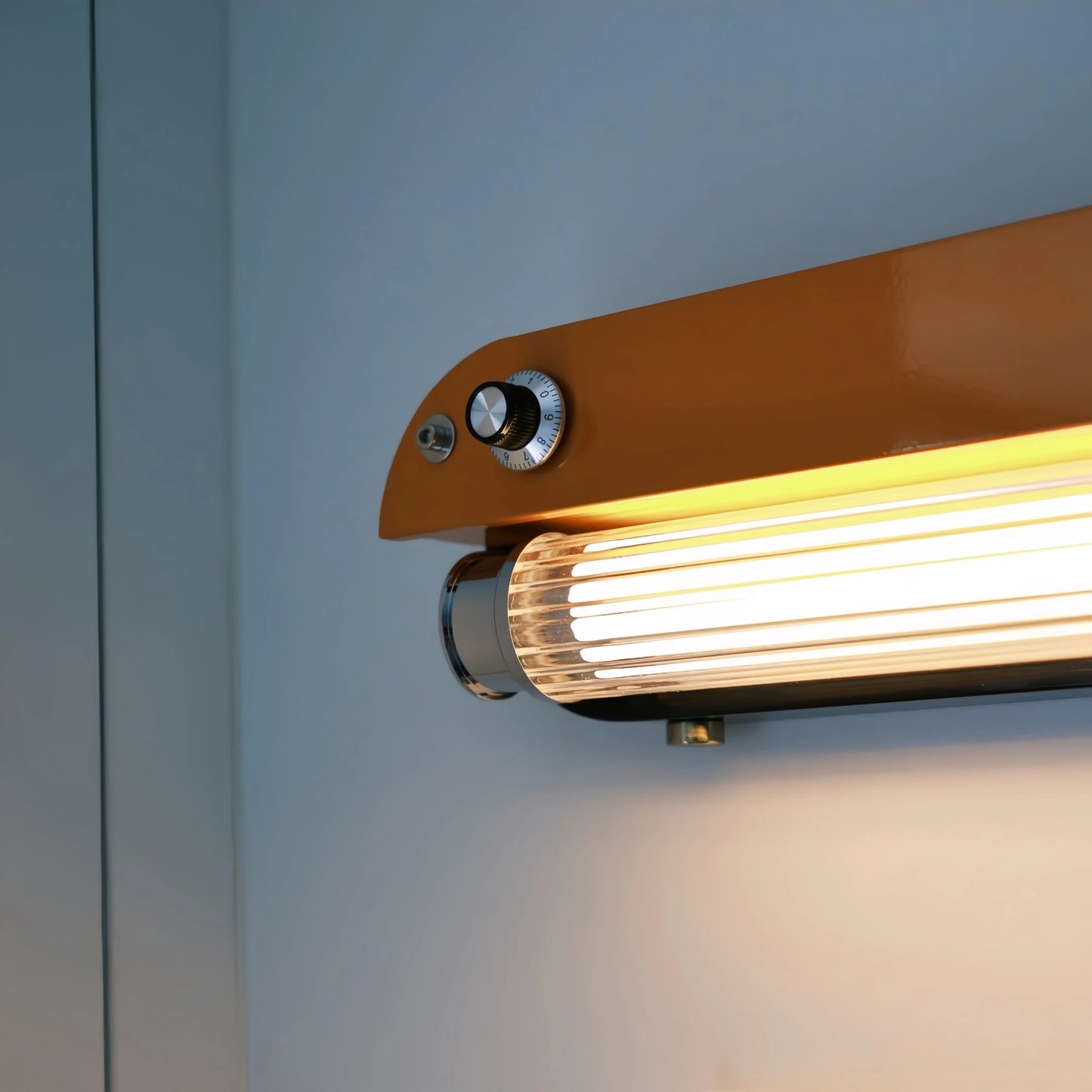 YEBMLP Bauhaus Wall Lamp Vintage Industrial Light Orange Sconce No Wiring Needed Wall Light For Bathroon Bedroom Study Room Cafe