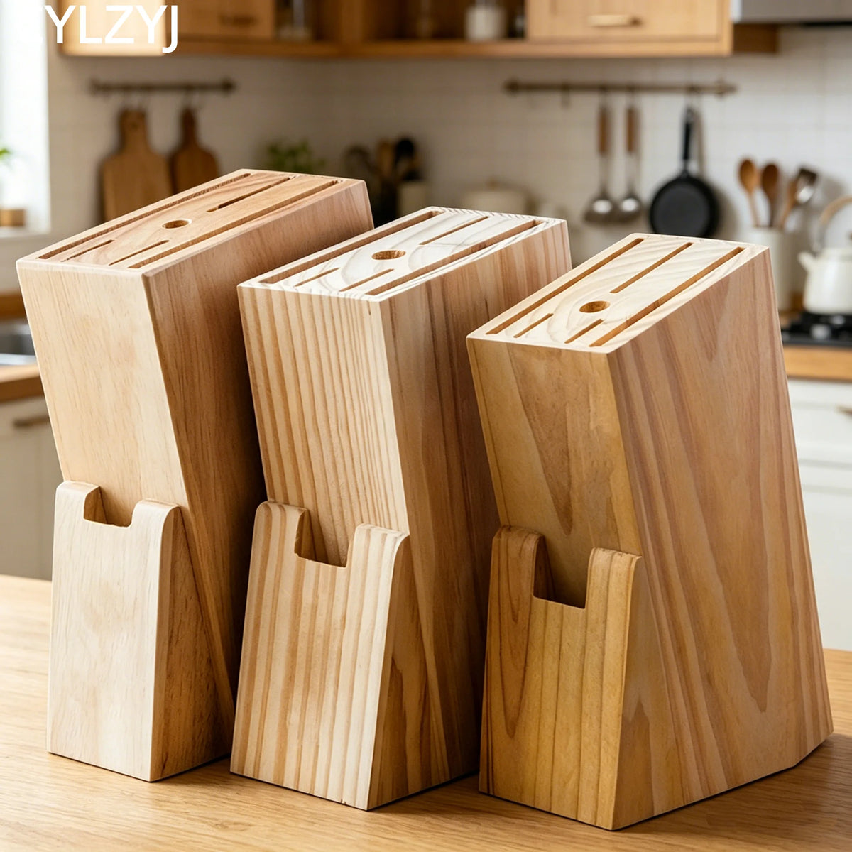 Solid Wood Knife Block