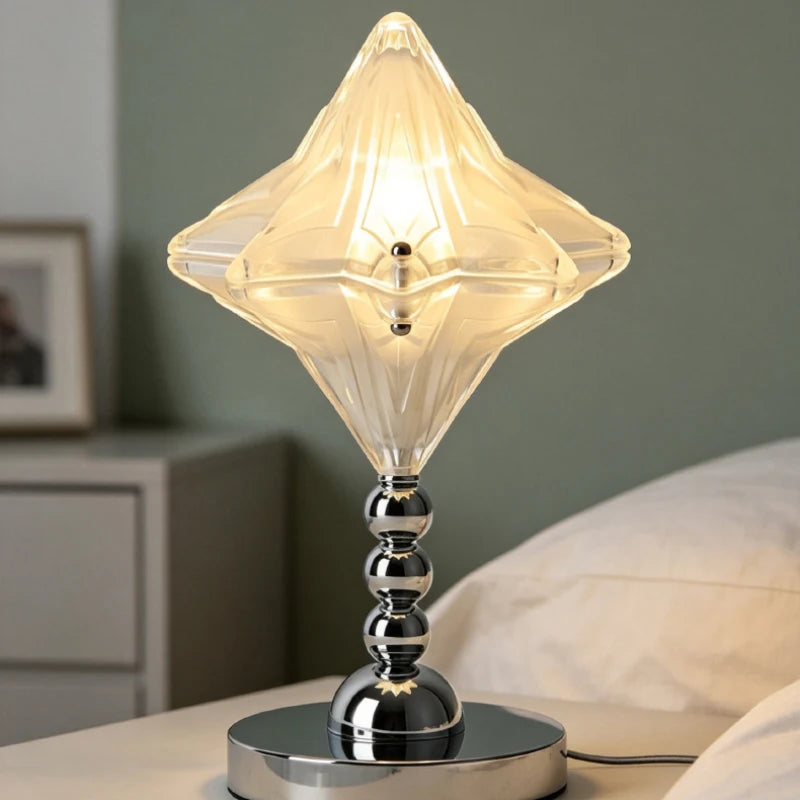 Nordic Luxury Art Iron Glass Star LED Decoration Table Lamp Desk Light For Living Room Bedroom Study Lighting Fixtures