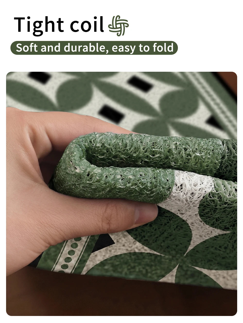 Nordic Geometric Semicircle Doormat Non Slip Wire Loop Entrance Mat Half Round Welcome Carpet Washable Front Door Rug Home