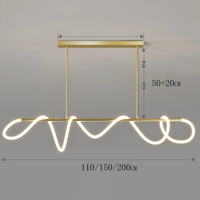 Nordic home decor line Chandeliers for dining room lustre pendant lights hanging lamps for ceiling Light fixture indoor lighting