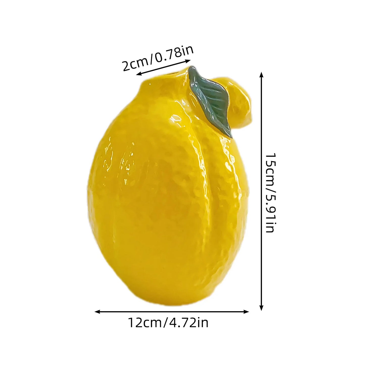 Lemon Ceramic Vase Nordic Ins Feng Shui Cultivation Flower Vase Home Fresh Desktop Decoration Crafts Home DIY Decor