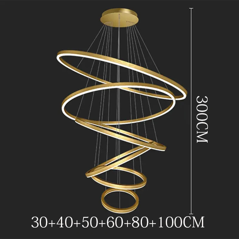 Nordic Home Decoration, Stair Chandelier, Living Room and Dining Room Pendant Lights, Ceiling Light, Indoor Lighting