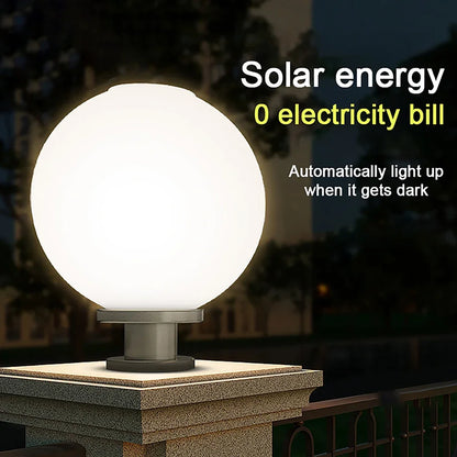 Solar Globe Pillar Light
