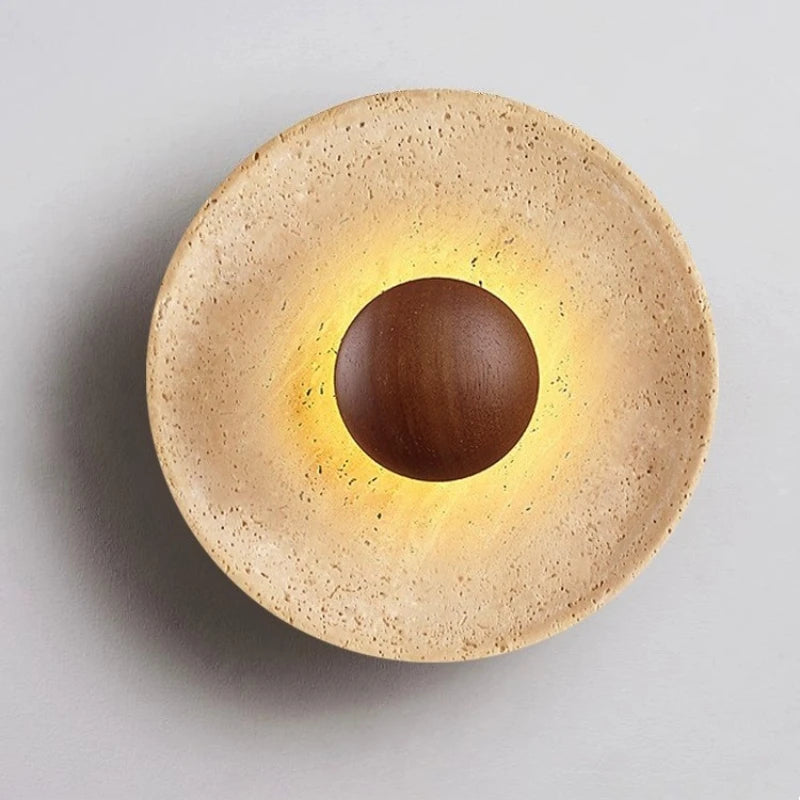 Travertine Stone LED Wall Sconce – wall light photo 5
