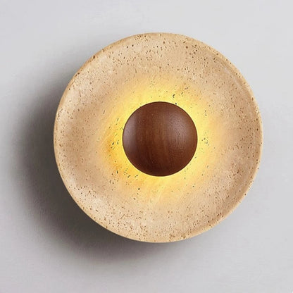 Travertine Stone LED Wall Sconce – wall light photo 5