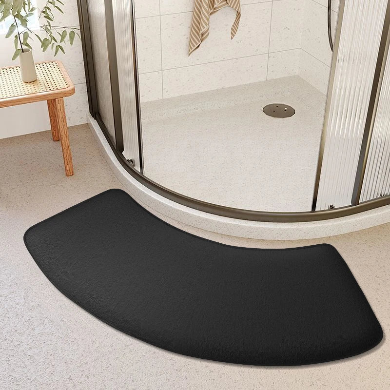 Thickened bathroom absorbent mat curved shower room door mat toilet bathroom foot mat non-slip mat entrance mat