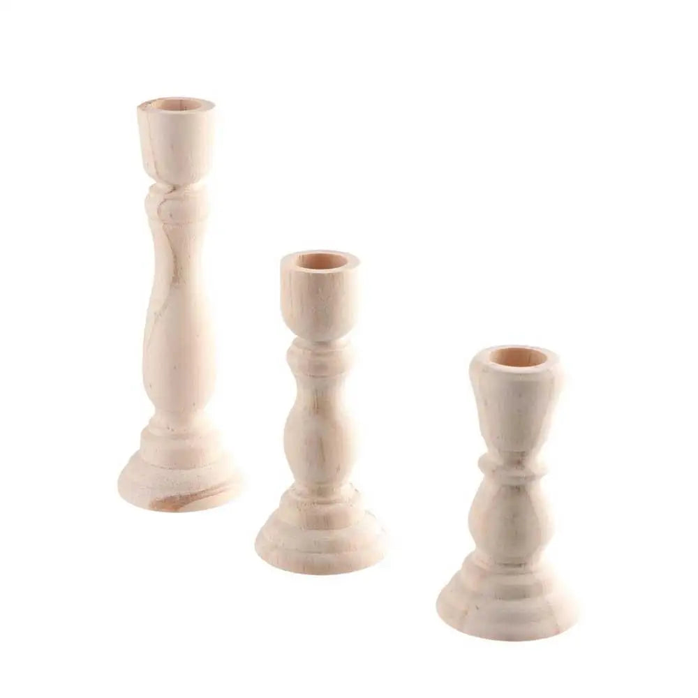 Unfinished Turned Candlestick