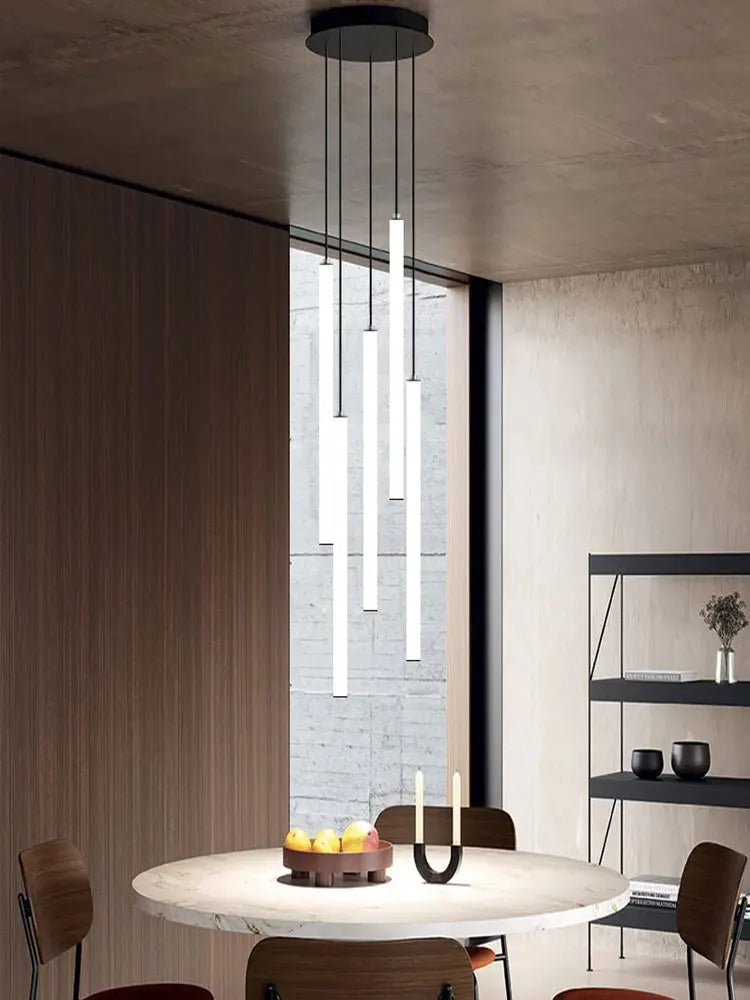 Modern LED Living Room Pendant Lighting Spiral Staircase Indoor Lamp Kitchen Home Decoration Nordic Luxury Ceiling Chandelier
