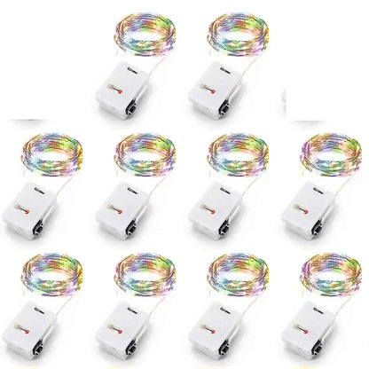 Copper Wire Mini Fairy Lights 10 Pack – Cool White, 1m (39in)
