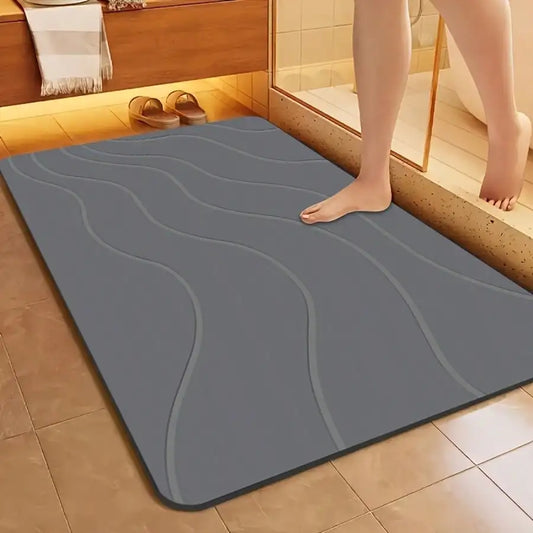 Quick-Dry Geometric Diatom Bath Mat – bath mat photo 1