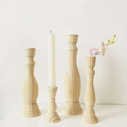 Unfinished Turned Candlestick