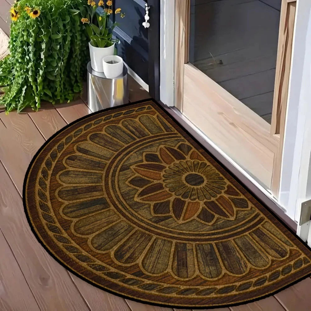 Embossed Half Round Doormat