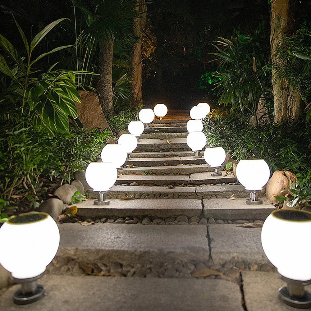Solar Globe Pillar Light