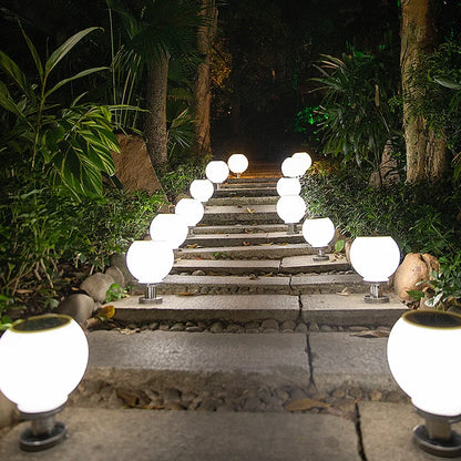 Solar Globe Pillar Light