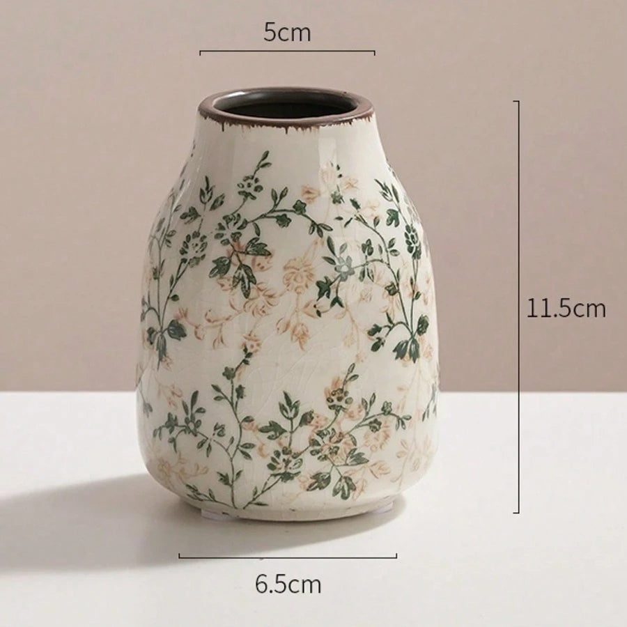 Ice Crackle Handmade Ceramic Vase – Medium