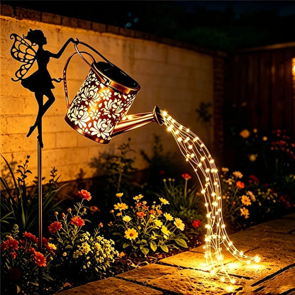 Solar Watering Can Fairy Lights – outdoor lighting photo 7