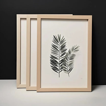 Solid Pine Photo Frame Set of 3 in Natural Wood